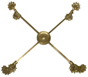 Large Brass Expandable Trivet Bowl Stand