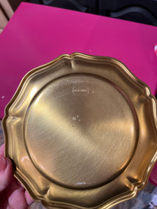 Vintage Baldwin Brass Scalloped Plate