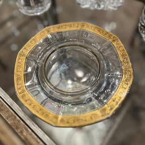 Vintage Gold Rimmed Glass Dish