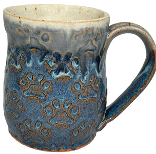Hand Crafted Pottery Paw Print Mug