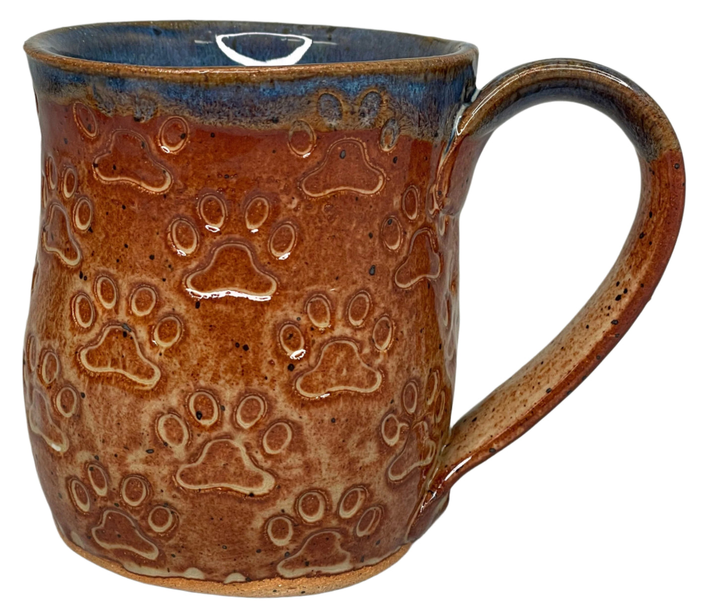 Hand Crafted Pottery Paw Print Mug