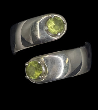 Sterling Silver Peridot "Couple Ring"