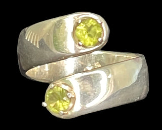 Sterling Silver Peridot "Couple Ring"