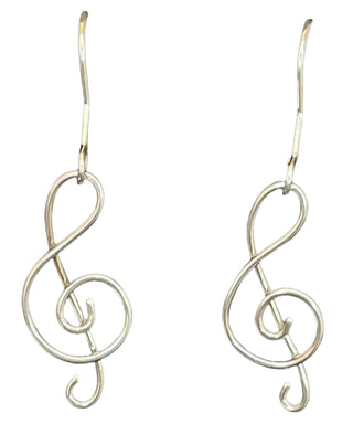 Sterling Silver Music Note Earrings