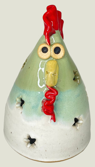 Handmade Pottery Chickens by Pam Taylor
