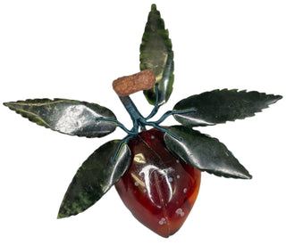 Alabaster Plum with Jade Leaves