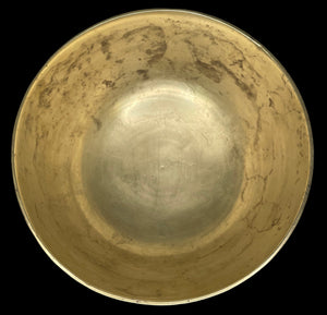 Antique Chinese Brass Engraved Dragon Bowl