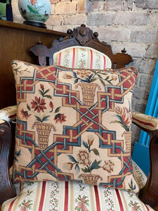 Pair of Vintage De Leche Et Cie Tapestry Throw Pillows