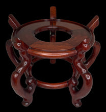 Load image into Gallery viewer, Large Vintage Rosewood Footed Plant Stand
