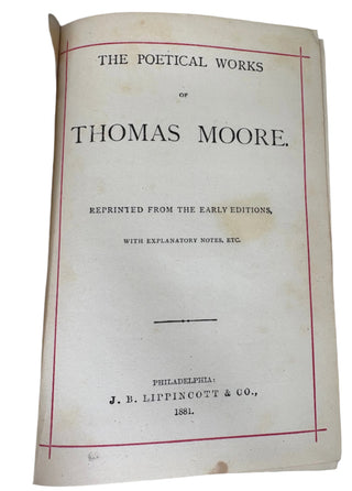 The Poetical Works Of Thomas Moore