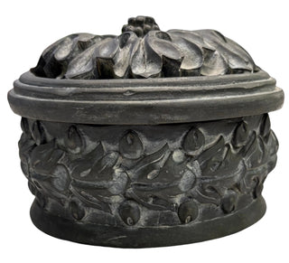 Vintage Hen-Feathers Lidded Trinket Box