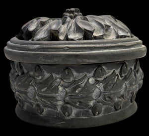 Vintage Hen-Feathers Lidded Trinket Box