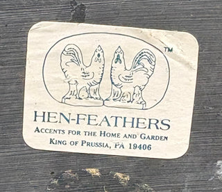Vintage Hen-Feathers Lidded Trinket Box