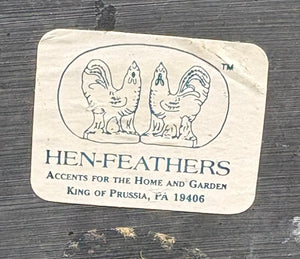Vintage Hen-Feathers Lidded Trinket Box