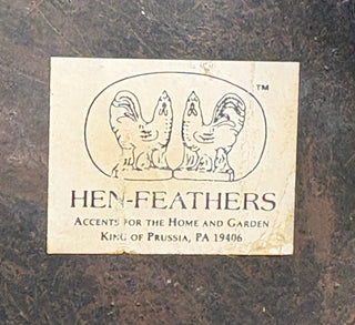 Vintage Hen-Feathers Round Footed Cachepot