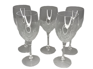 Vintage Set of Five Crystal Glasses