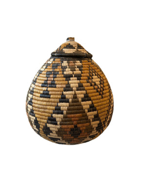 Large Lidded Zulu Basket