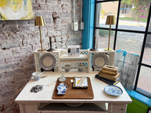 Load image into Gallery viewer, Antique White Wicker Writing Desk
