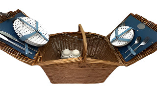 Vintage English Picnic Basket