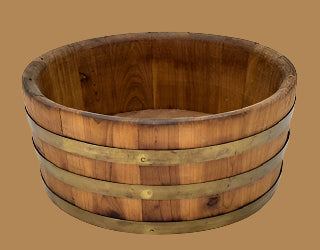 Vintage Rustic Barrel Bowl