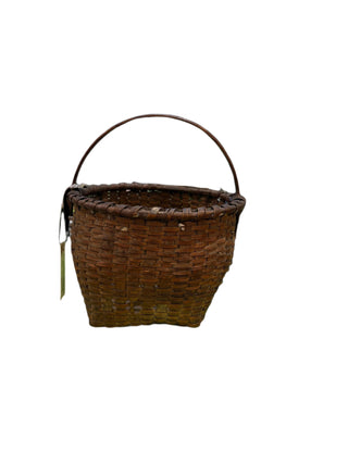 Small Antique Split Oak Gathering Basket