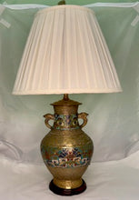 Load image into Gallery viewer, Antique Champleve&#39; Lamp
