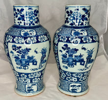 Load image into Gallery viewer, Antique Blue and White Porcelain Vases
