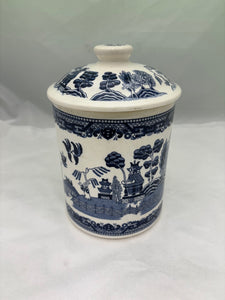 1924 Blue Willow Biscuit Jar