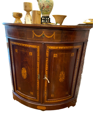 Antique Corner Inlay Cabinet