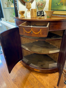 Antique Corner Inlay Cabinet