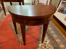 Load image into Gallery viewer, Pair of Vintage Demi Lune In-lay Side Tables
