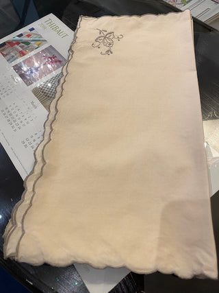 Vintage Madeira Style Embroidered and Tatted Tablecloth & Napkin Set