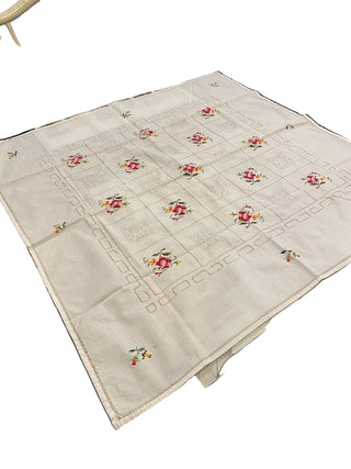 Vintage Bridge Tablecloth and Napkin Set