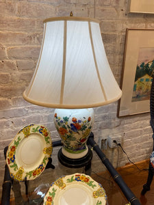 Pair Chinoiserie Flora and Fauna Lamps