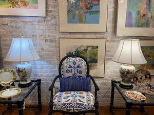 Pair Chinoiserie Flora and Fauna Lamps