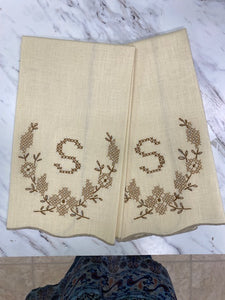 Vintage Set Monogram Tea Towels