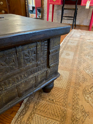 Vintage Wood and Metal Blanket Chest.