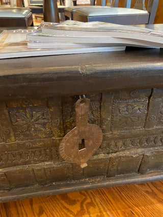 Vintage Wood and Metal Blanket Chest.