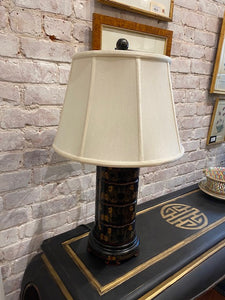 Black and Gold Chinoiserie Lamp.