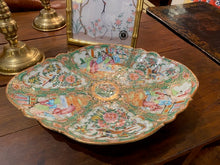 Load image into Gallery viewer, Antique Rose Medallion Footed Platter
