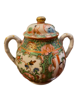 Chinese Export Rose Medallion Sugar Bowl