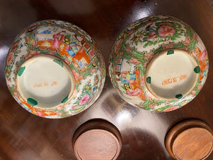 Pair of Rose Medallion Bowls