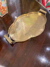 Load image into Gallery viewer, Antique Brass Oval Opium Tray
