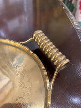 Load image into Gallery viewer, Antique Brass Oval Opium Tray
