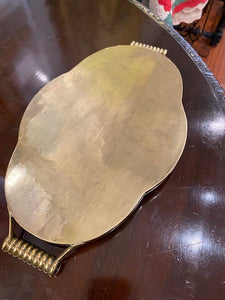 Antique Brass Oval Opium Tray