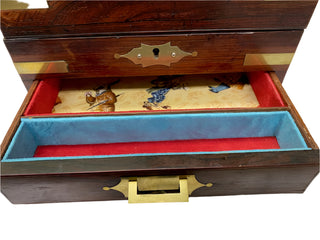Antique campaign box/ jewelry box