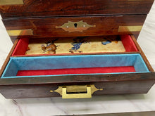 Load image into Gallery viewer, Antique campaign box/ jewelry box
