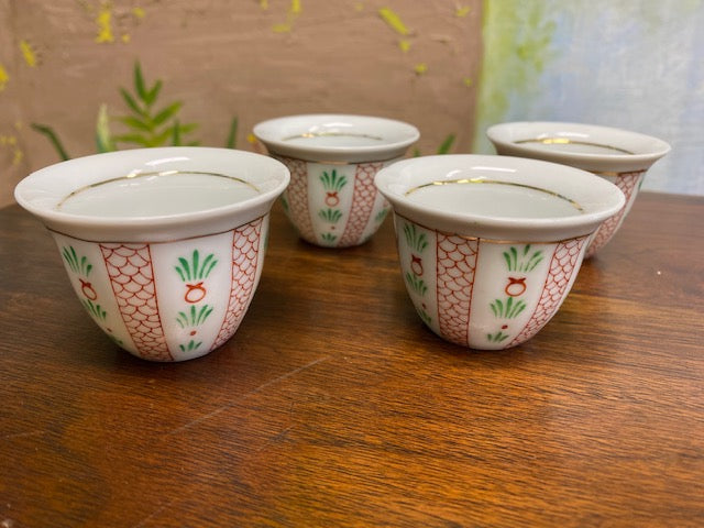 Set of Four Saki / Tea Cups