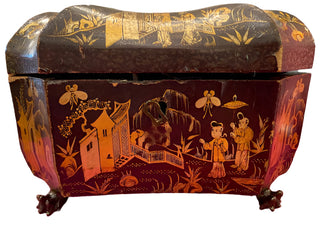 Antique Chinese Lacquer Tea Caddy