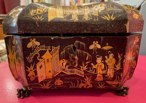 Antique Chinese Lacquer Tea Caddy